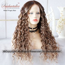 4 Wig Type Optional Ombre Balayage  High density Medium Small Curly Human Hair Wig For Women